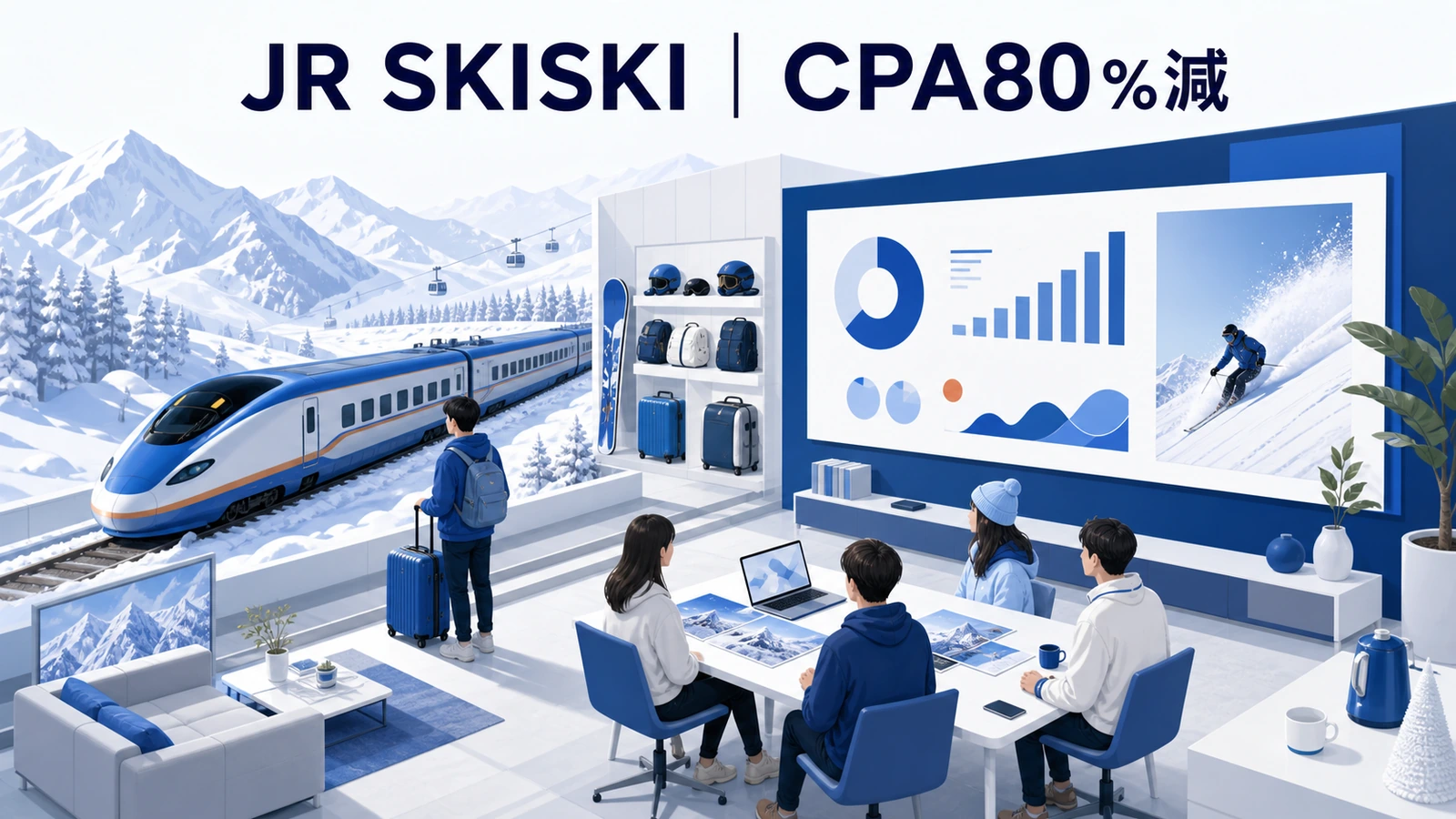 広告認知13.2パーセント増とCPA80パーセント減を実現したJR SKISKIの事例
