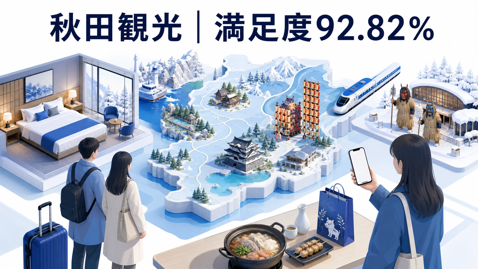 登録者8990人と満足度92.82パーセントを実現したあきた観光パスポートの事例