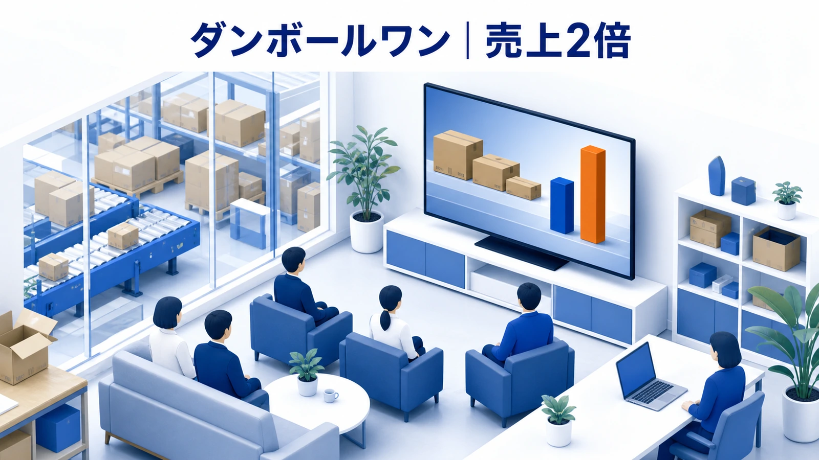 テレビCMで指名検索を2倍以上、売上を2倍にしたダンボールワンの事例