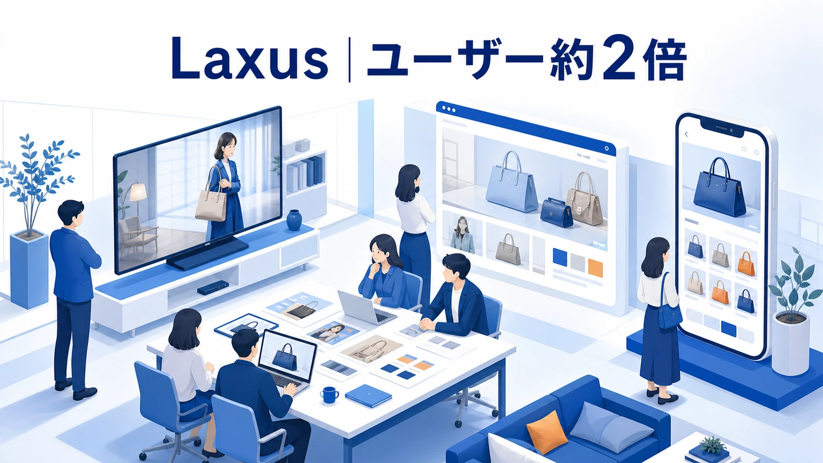テレビCMとWebのクリエイティブを連動してユーザー数を約2倍にしたLaxusの事例
