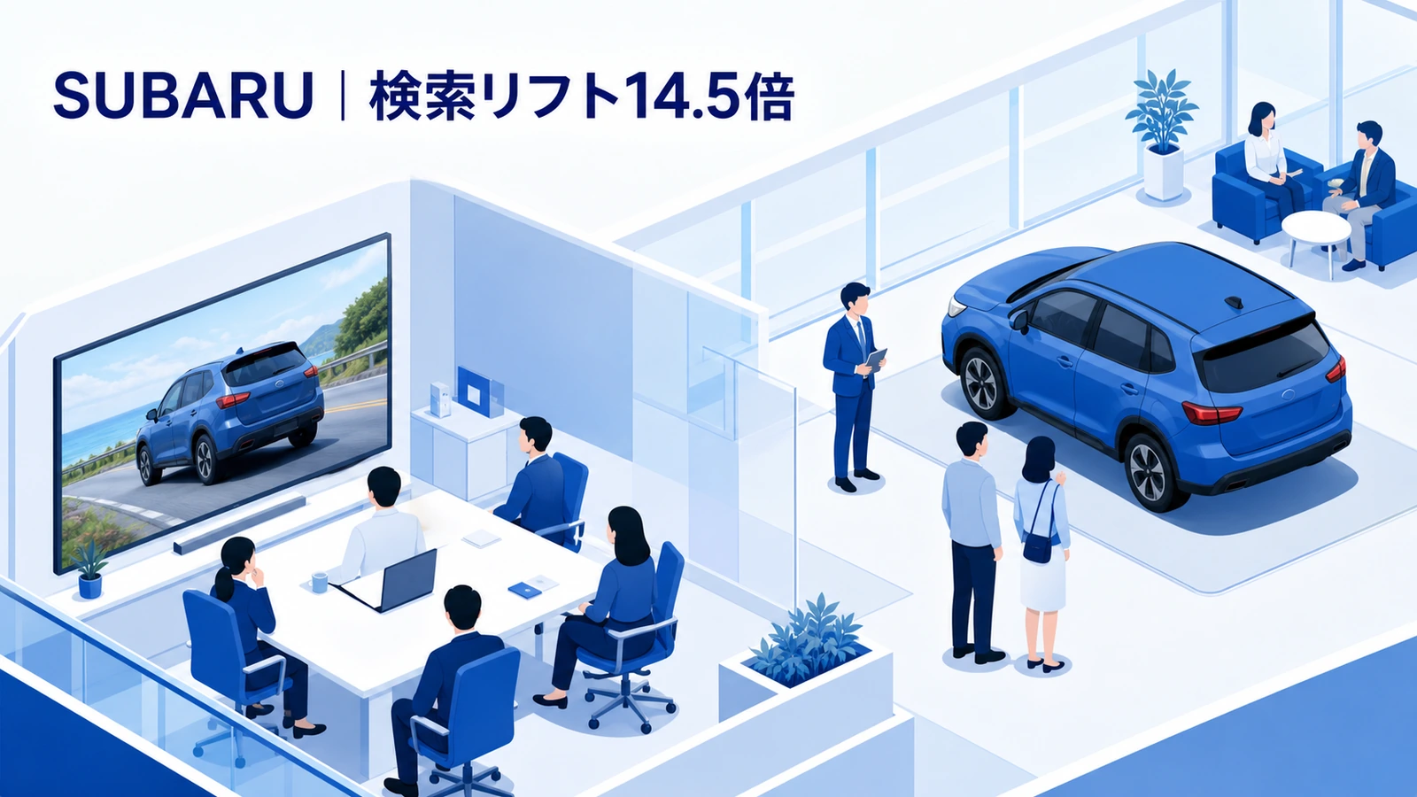 テレビCMで検索リフト最大14.5倍、販売店への新規来場を増やしたSUBARUの事例