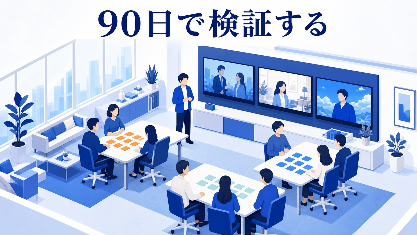 テレビCMを放映前、放映中、放映後の90日で検証する計画