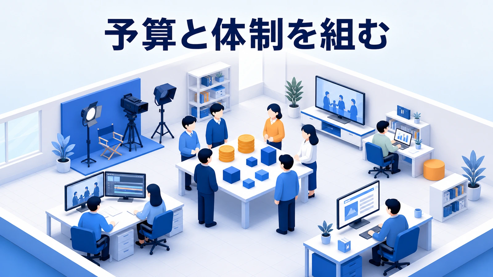 テレビCMの制作、放映、Web改善、計測、対応体制に予算を配分する