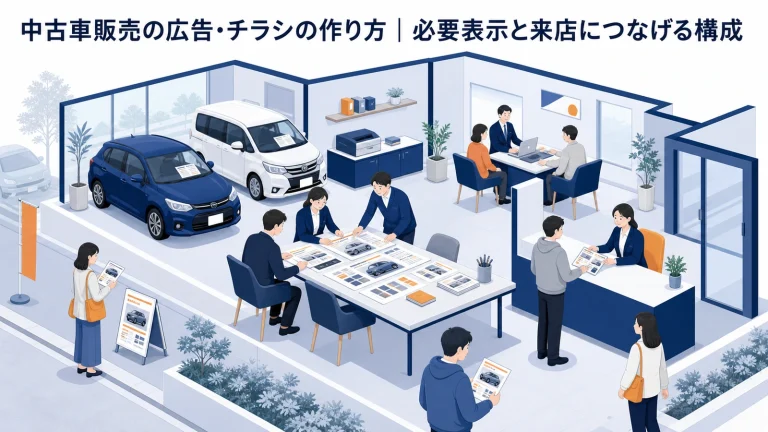 中古車販売の広告・チラシの作り方|必要表示と来店につなげる構成