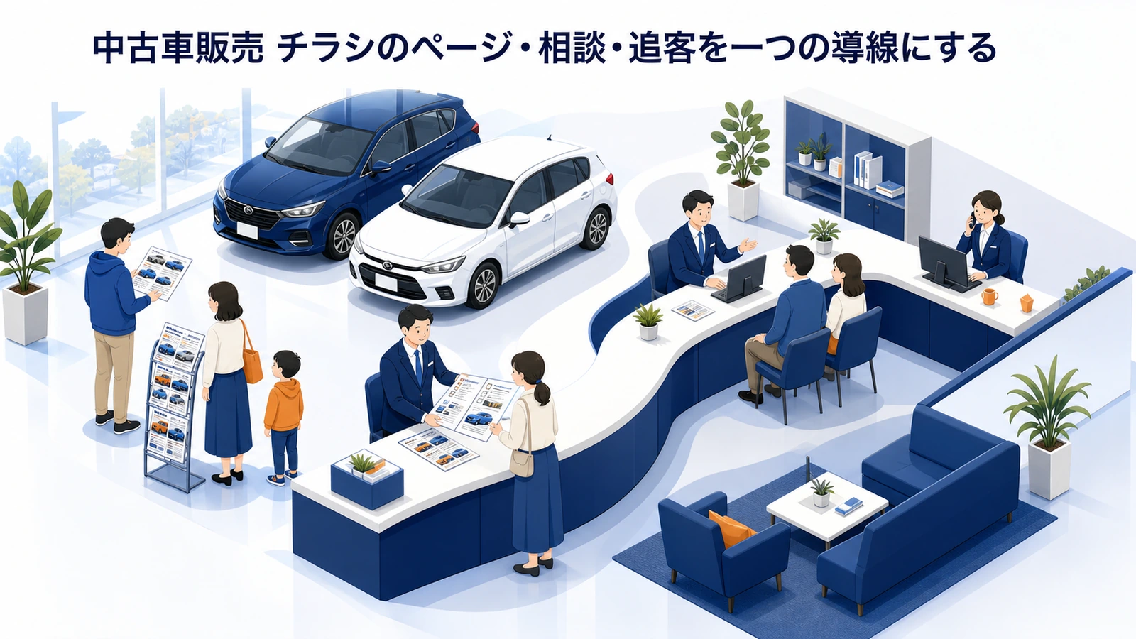 中古車販売 チラシのページ・相談・追客を一つの導線にする