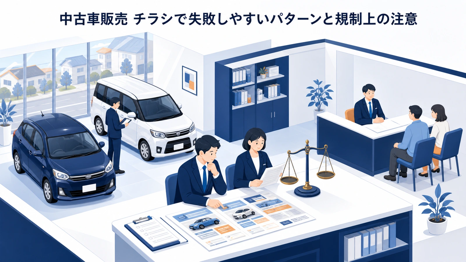 中古車販売 チラシで失敗しやすいパターンと規制上の注意