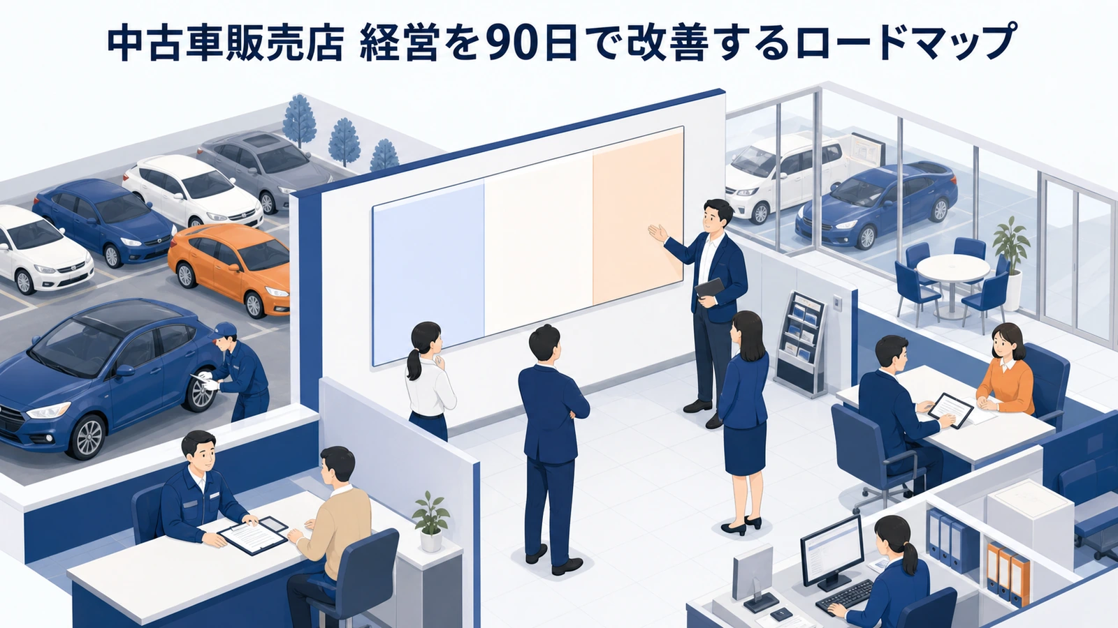 中古車販売店 経営を90日で改善するロードマップ