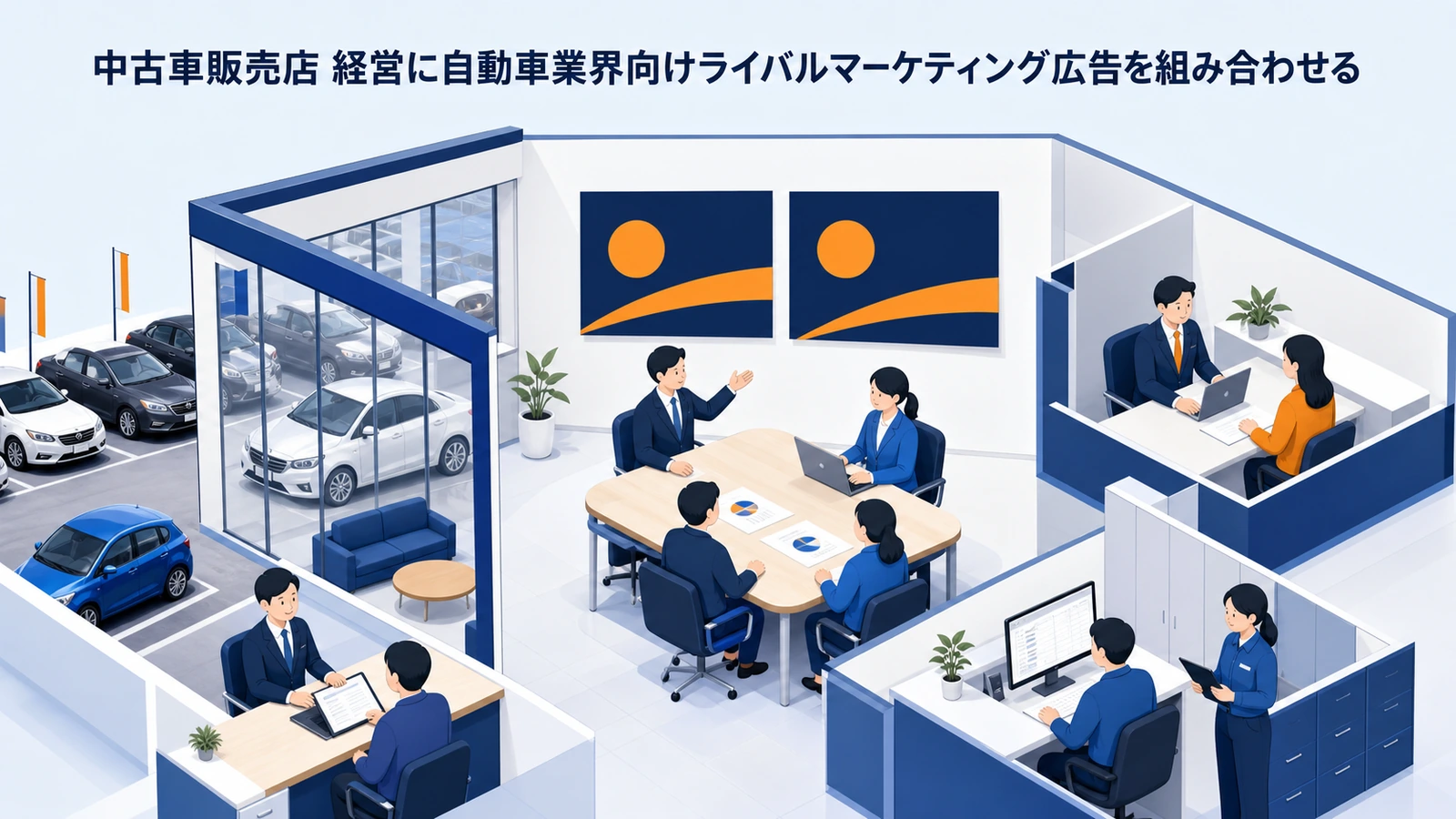 中古車販売店 経営に自動車業界向けライバルマーケティング広告を組み合わせる
