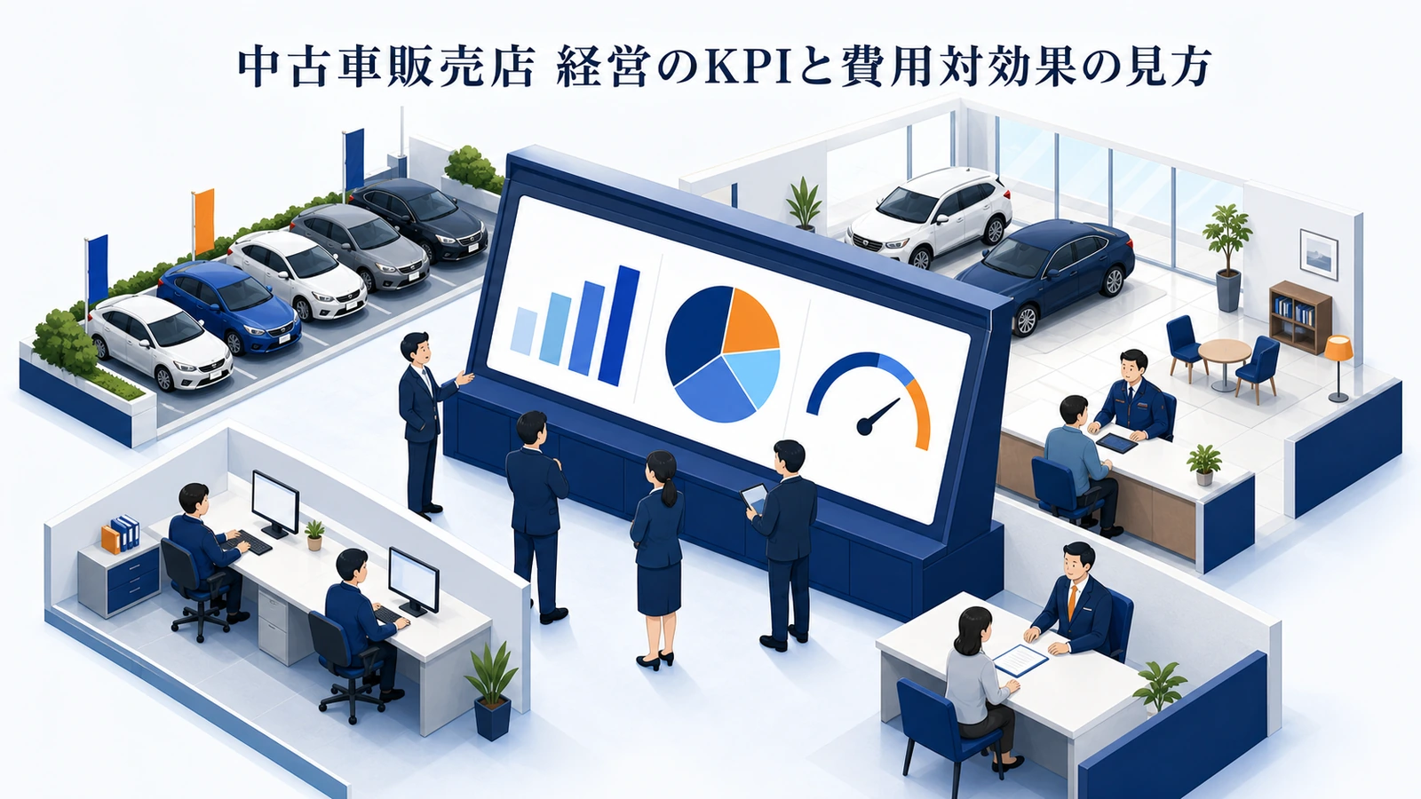 中古車販売店 経営のKPIと費用対効果の見方