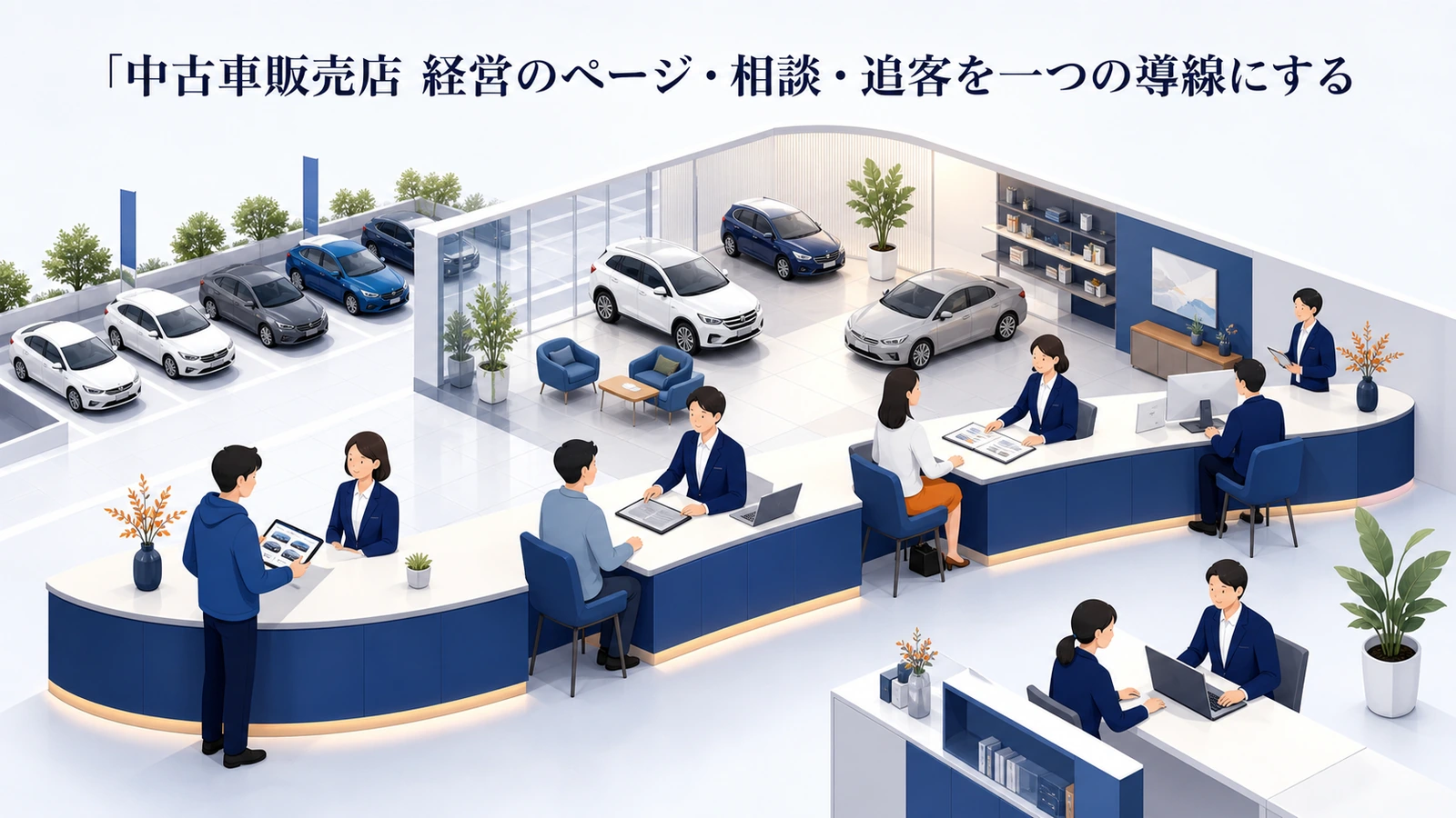 中古車販売店 経営のページ・相談・追客を一つの導線にする