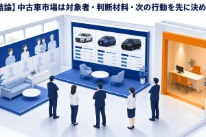 中古車市場の動向と今後|販売店が押さえる需要・在庫・集客戦略