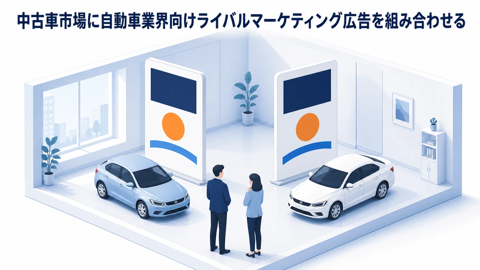 中古車市場に自動車業界向けライバルマーケティング広告を組み合わせる