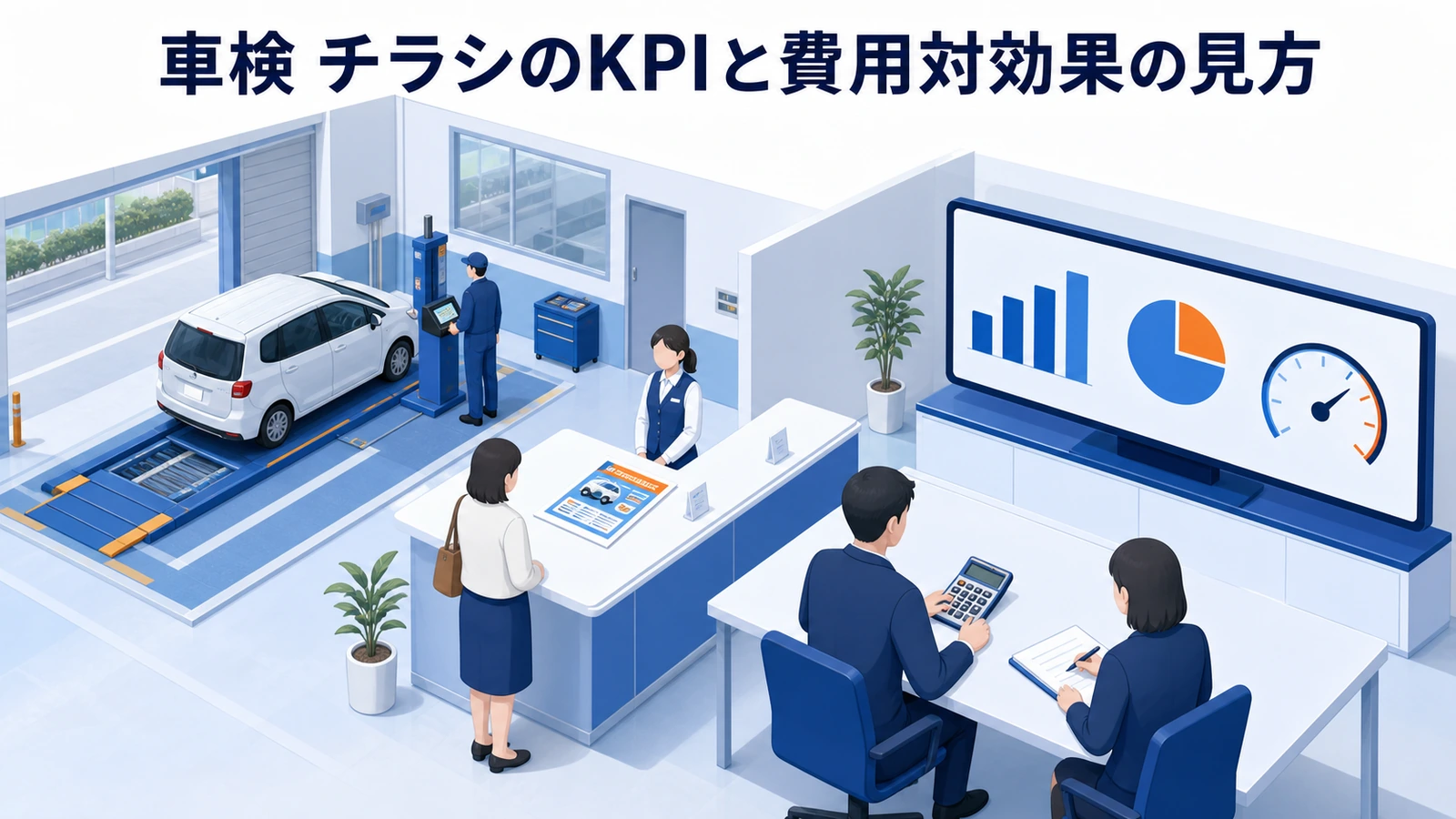 車検 チラシのKPIと費用対効果の見方