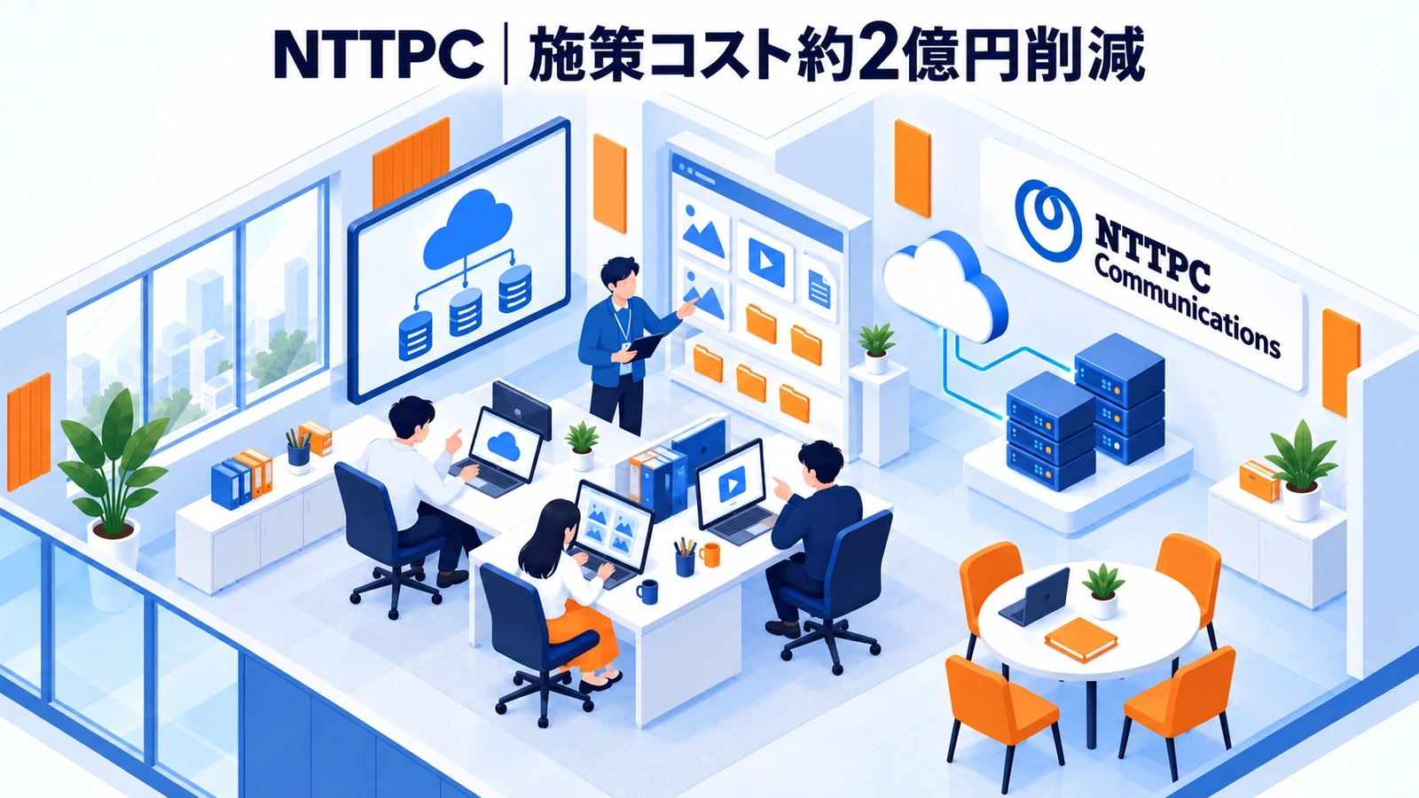 NTTPCコミュニケーションズがコンテンツとデータ統合でコストを削減した事例イメージ