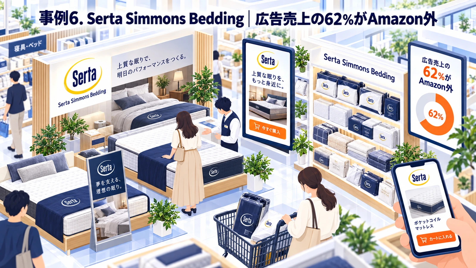 Serta Simmons Beddingのリテールメディア成功事例