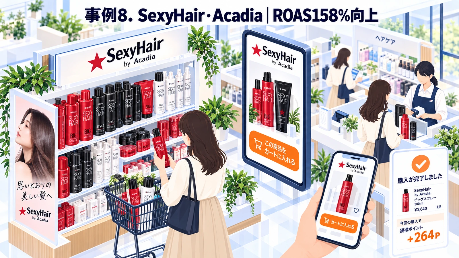 SexyHair・Acadiaのリテールメディア成功事例