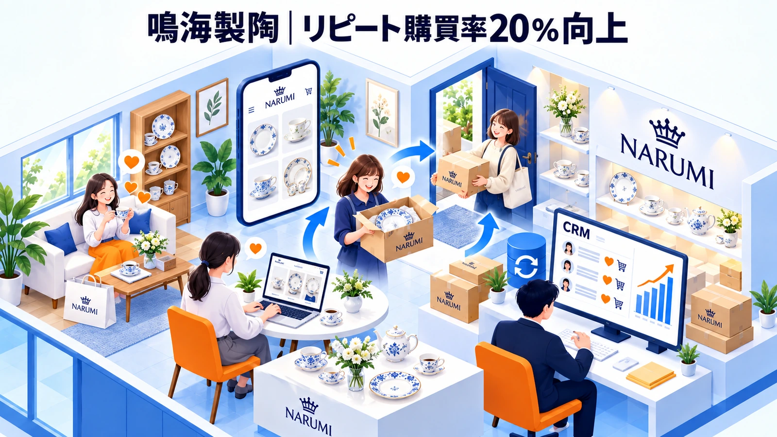 鳴海製陶のリピート率向上成功事例