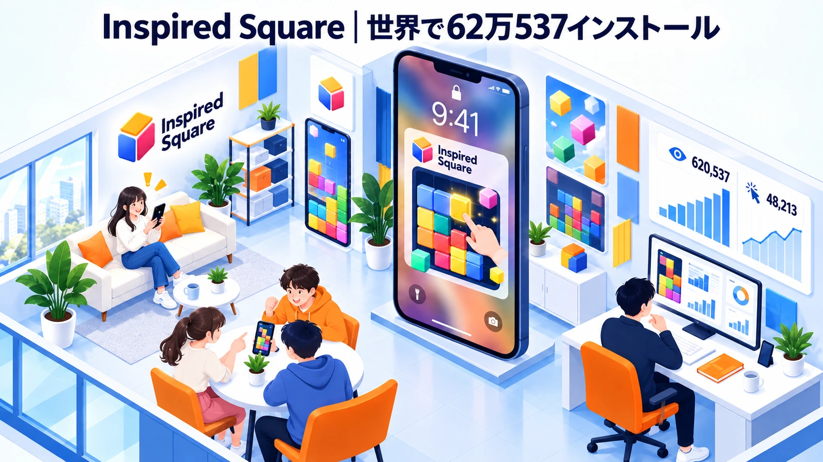 Inspired Squareのロック画面広告成功事例