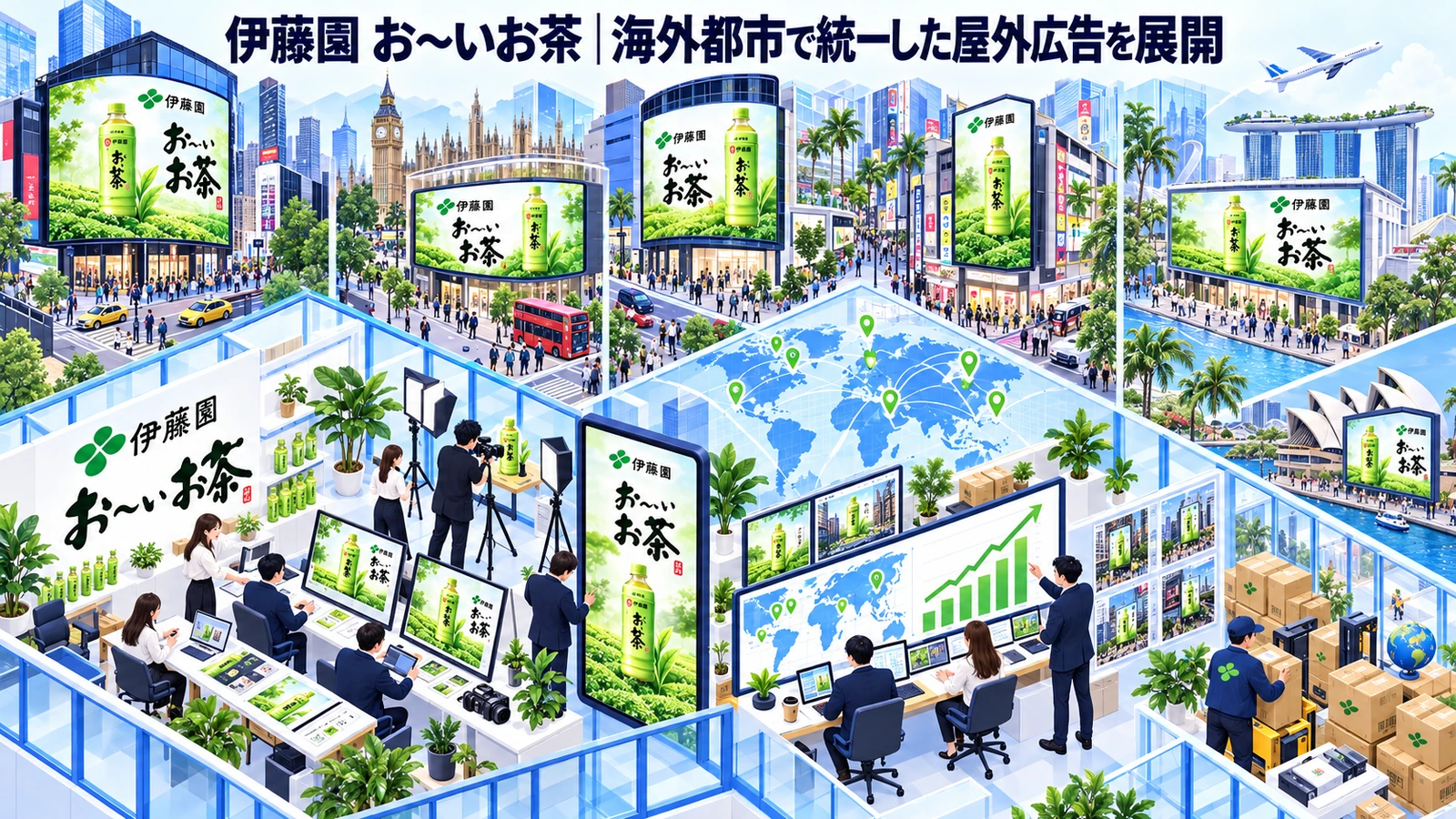伊藤園 お〜いお茶の屋外広告成功事例