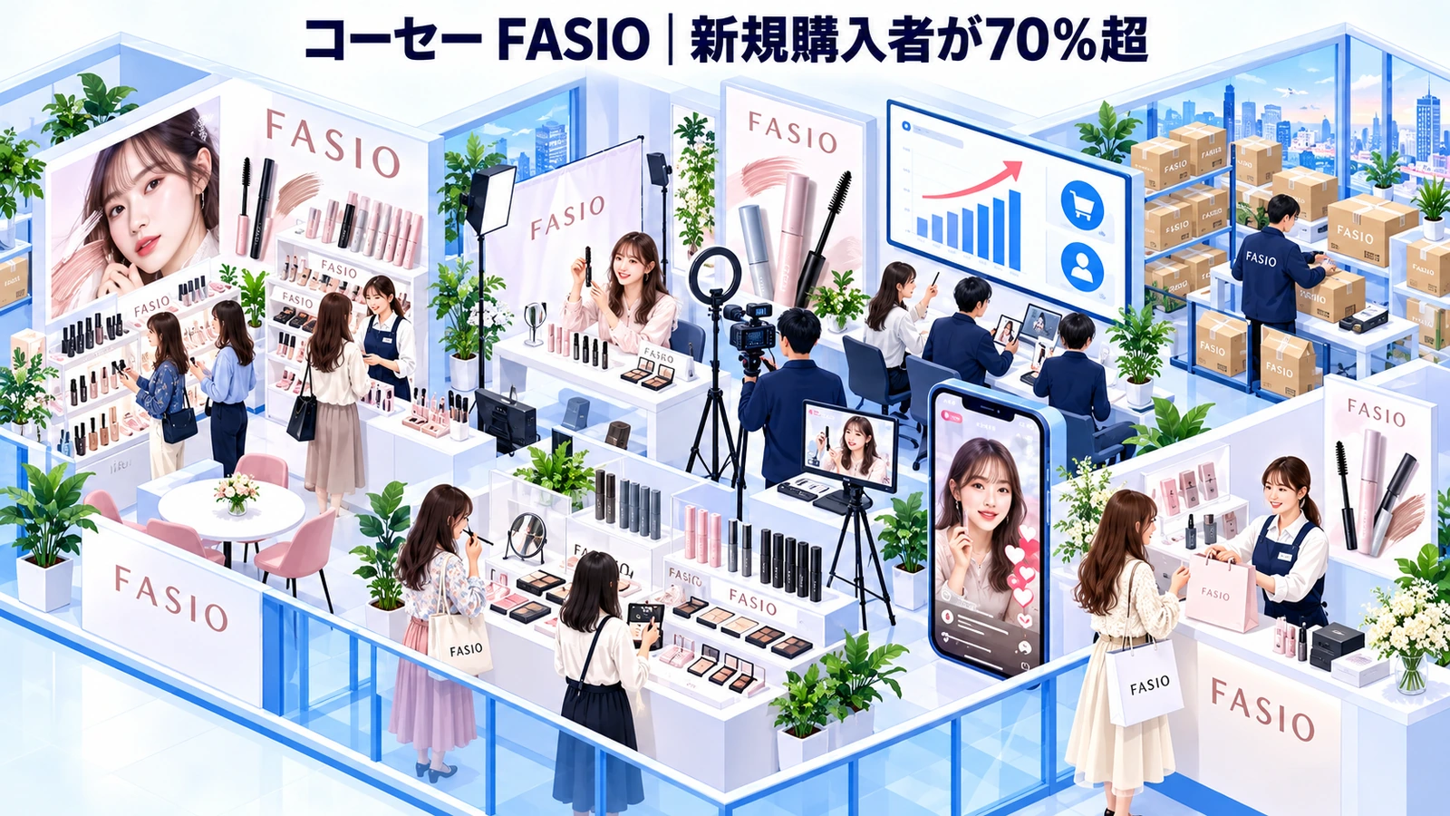 コーセー FASIOの化粧品マーケティング成功事例