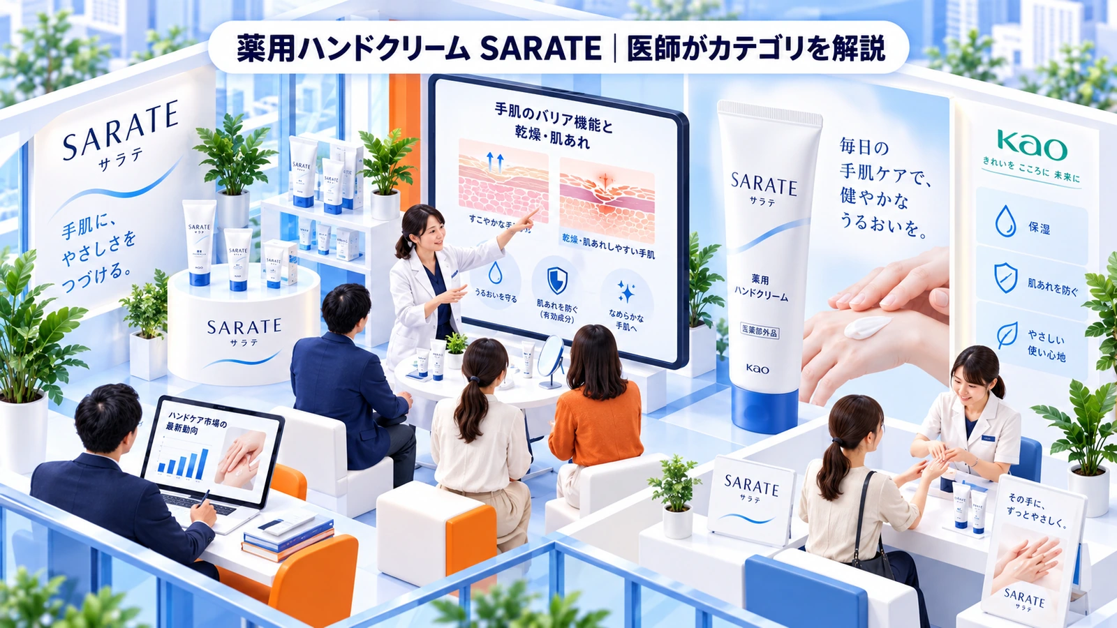 薬用ハンドクリーム SARATEの専門家キャスティング成功事例
