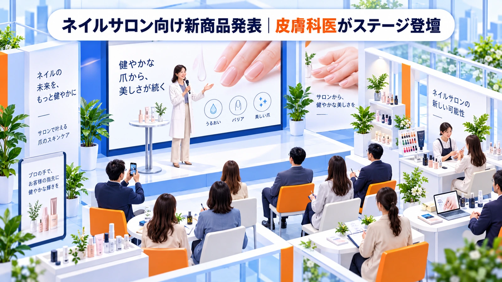 ネイルサロン向け新商品発表の専門家キャスティング成功事例
