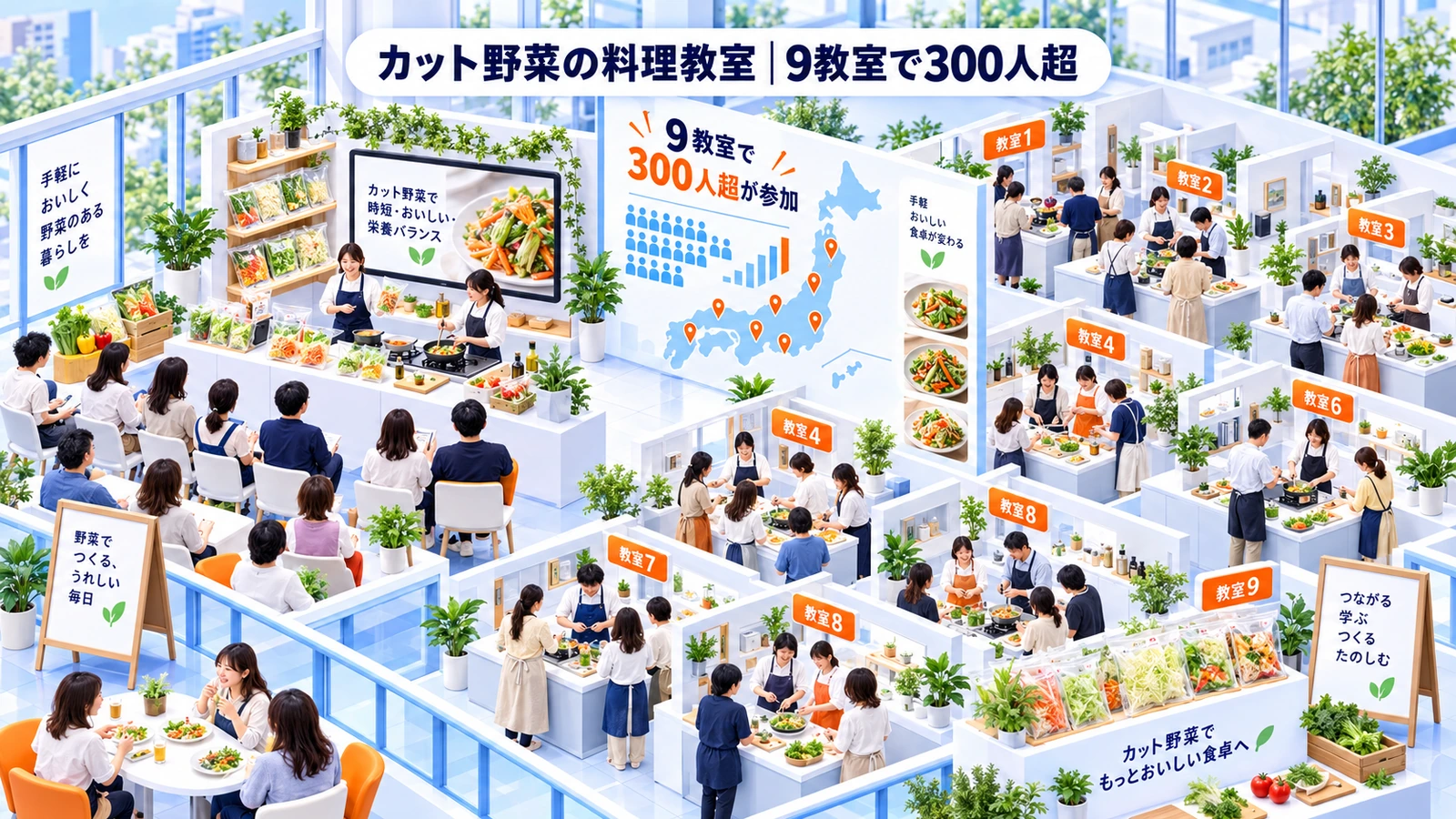 カット野菜の料理教室の体験型マーケティング成功事例