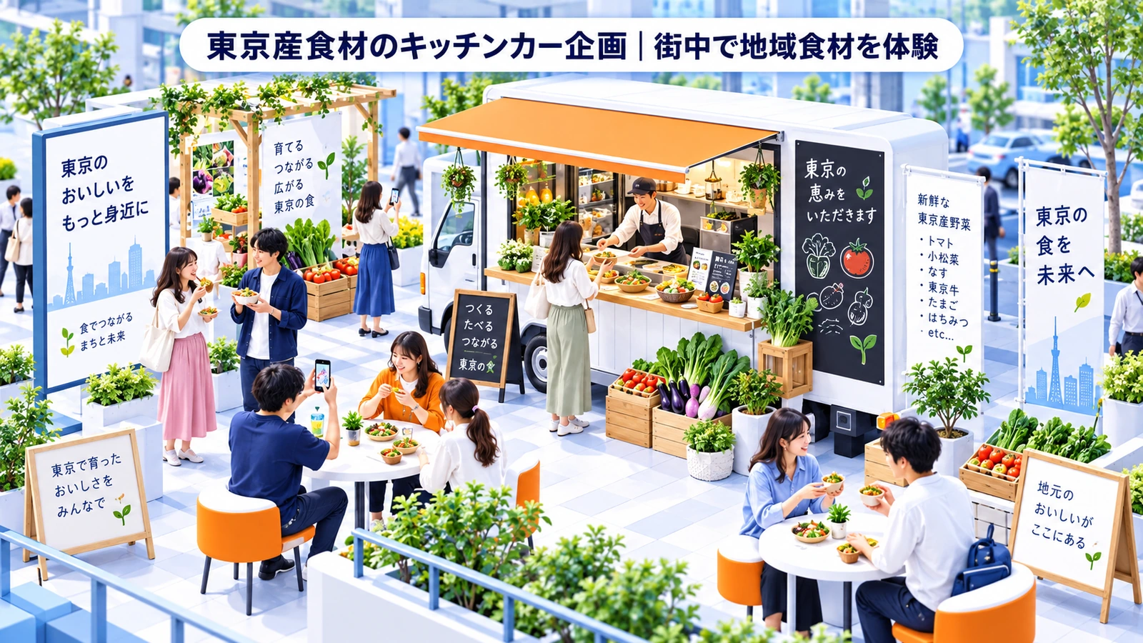 東京産食材のキッチンカー企画の体験型マーケティング成功事例