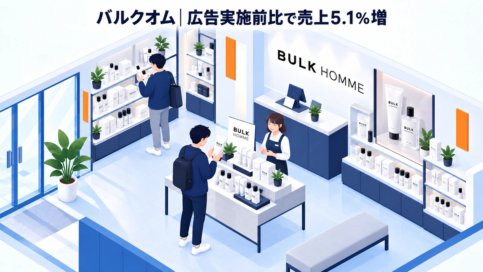 バルクオムの店頭広告成功事例
