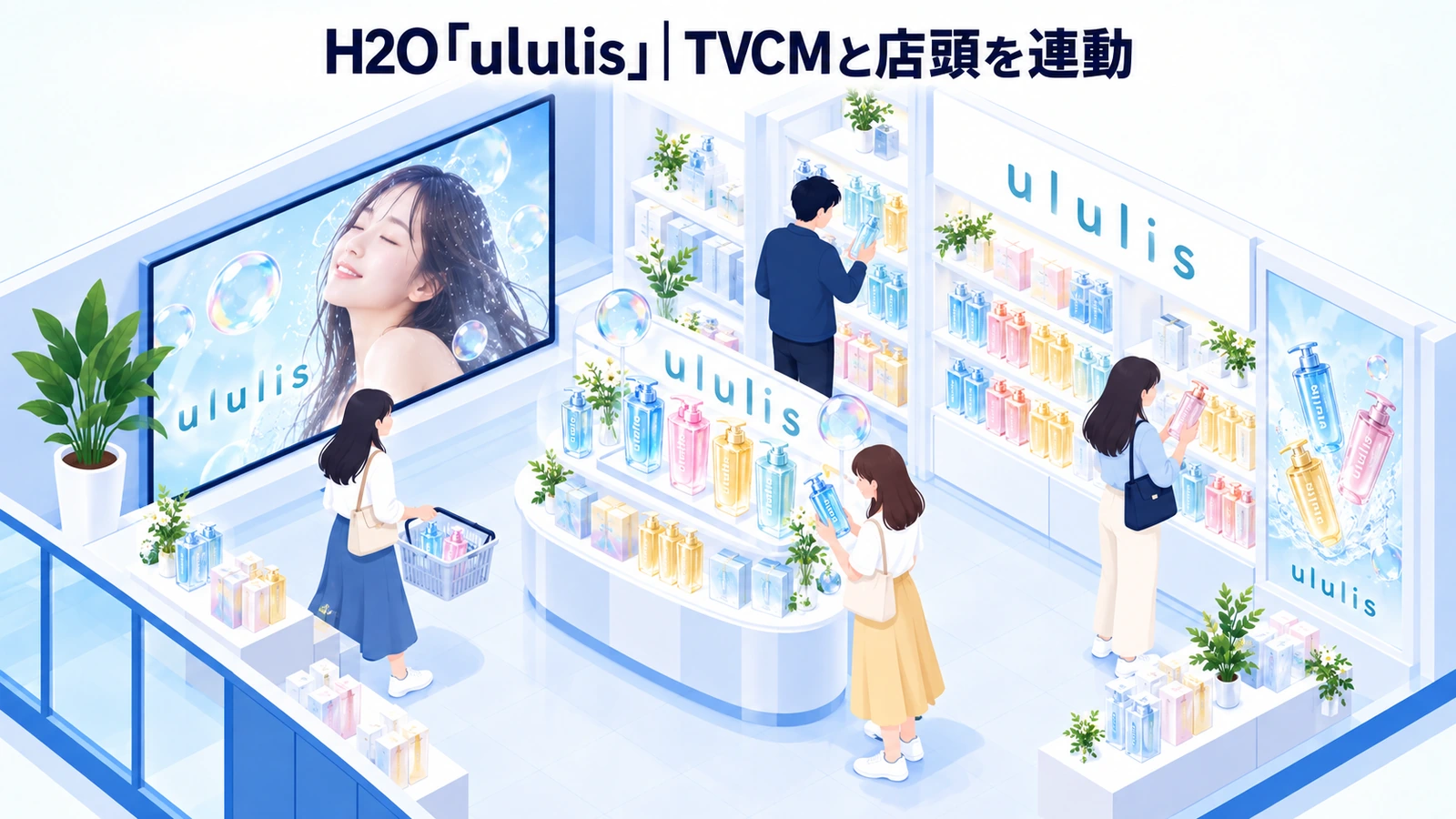 H2O『ululis』の店頭広告成功事例