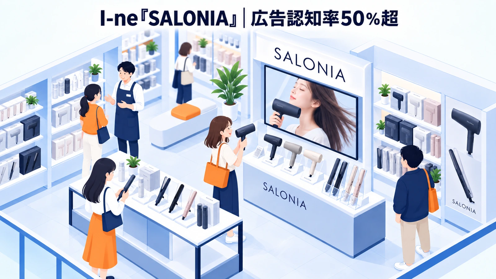 I-ne『SALONIA』の店頭広告成功事例
