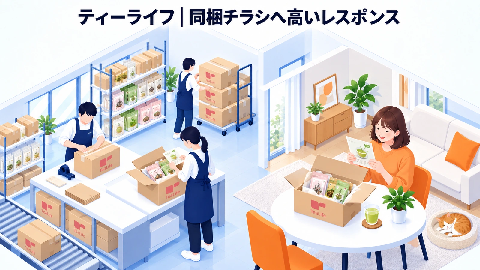 ティーライフの同梱広告成功事例