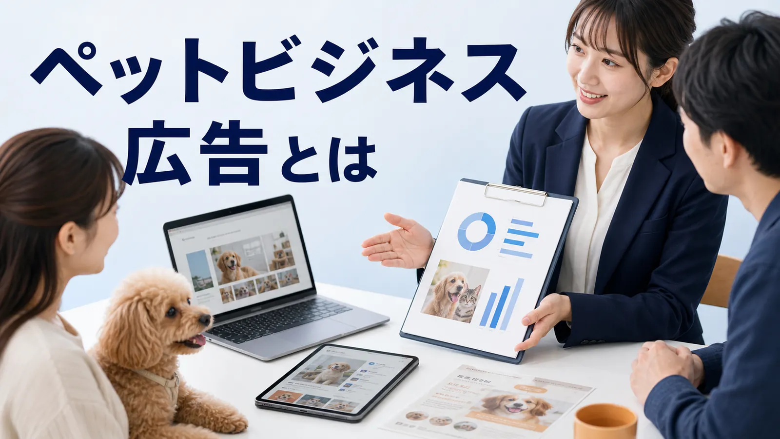 ペットビジネス 広告とはを内容別のオリジナル構図で整理した図解