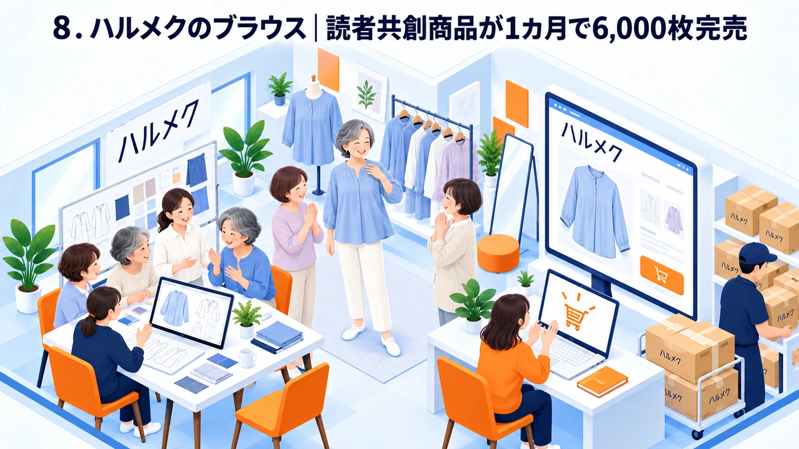 読者共創のブラウス6000枚が1カ月で完売したハルメクのシニア向け商品開発事例