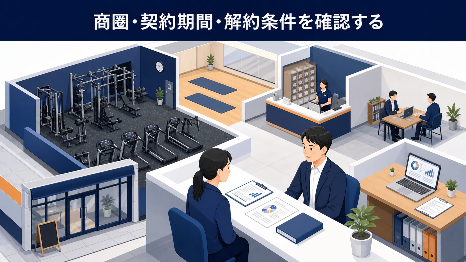 商圏・契約期間・解約条件を確認する