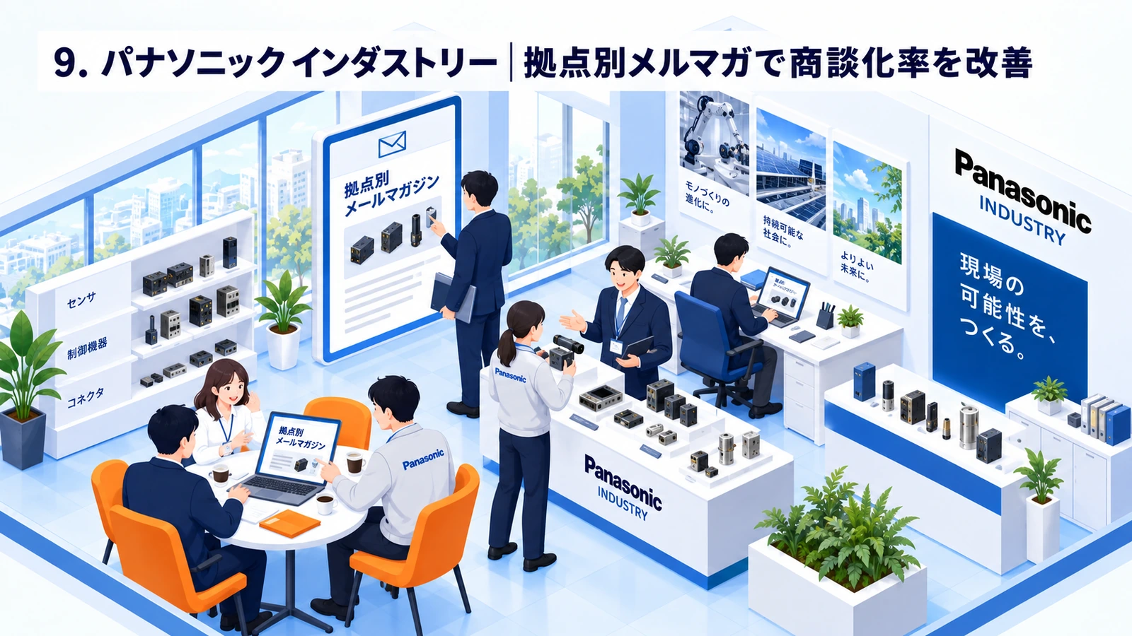 パナソニック インダストリーが拠点別メルマガで商談化率を改善を実現したインサイドセールス事例