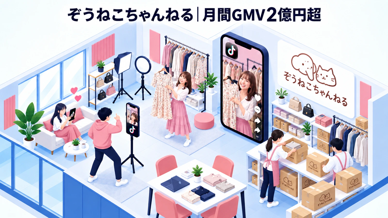 ぞうねこちゃんねるのTikTok Shop成功事例