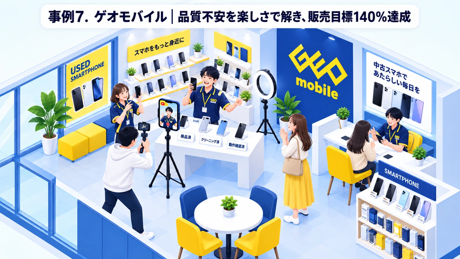 ゲオモバイル|品質不安を楽しさで解き、販売目標140%達成のTikTokマーケティング成功事例