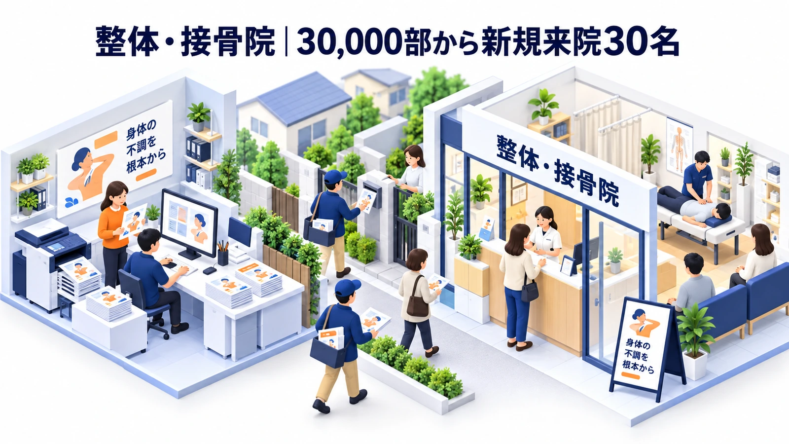 整体・接骨院｜30,000部から新規来院30名のチラシ集客成功事例