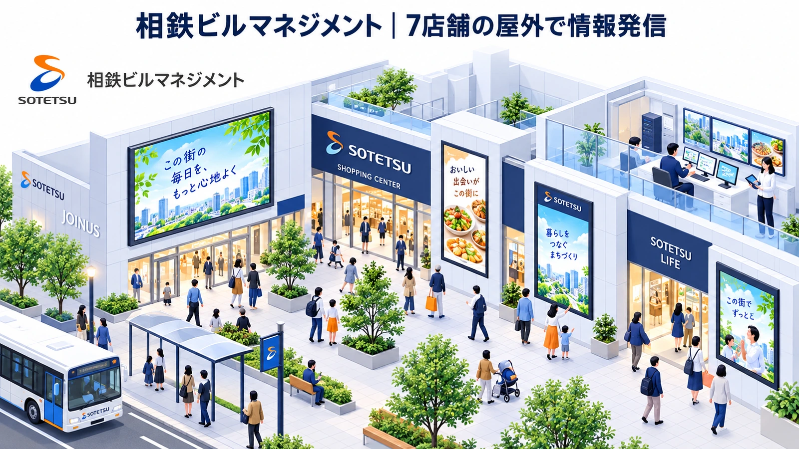 相鉄ビルマネジメントのデジタルサイネージ広告成功事例