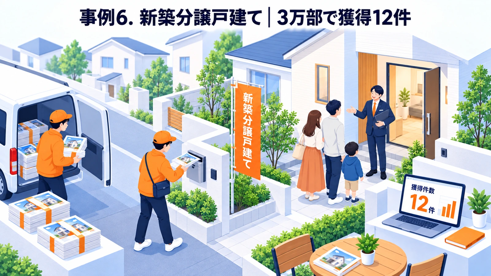 新築分譲戸建てのポスティング広告成功事例