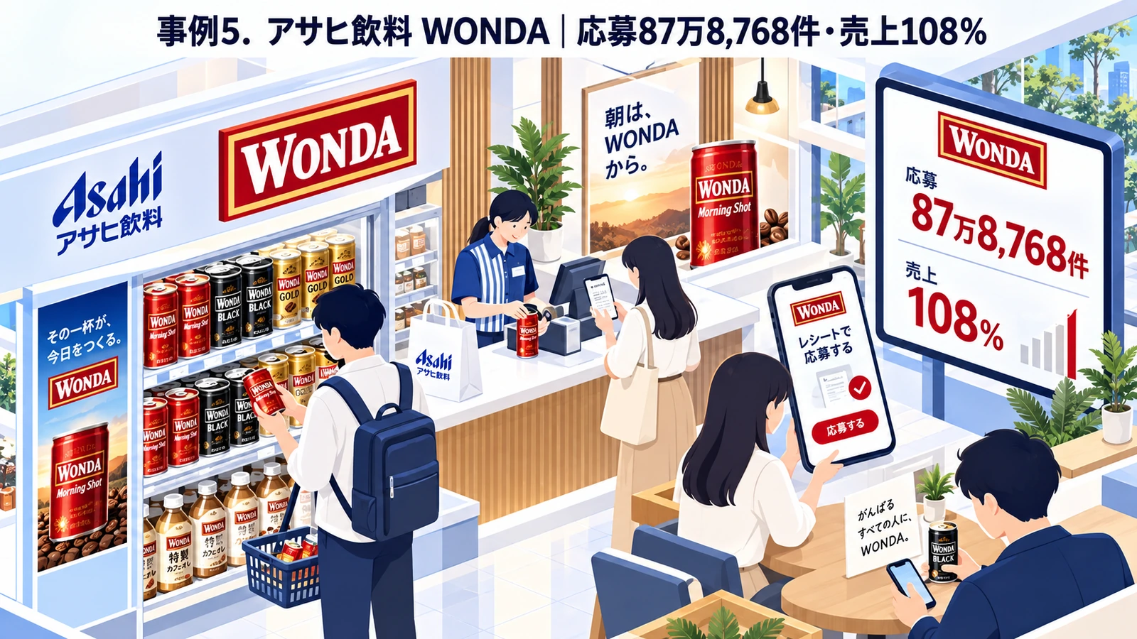 アサヒ飲料 WONDAのマストバイキャンペーン成功事例