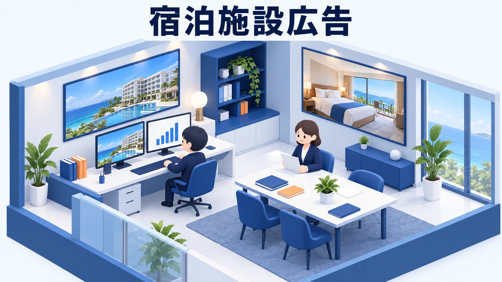 宿泊施設広告の図解