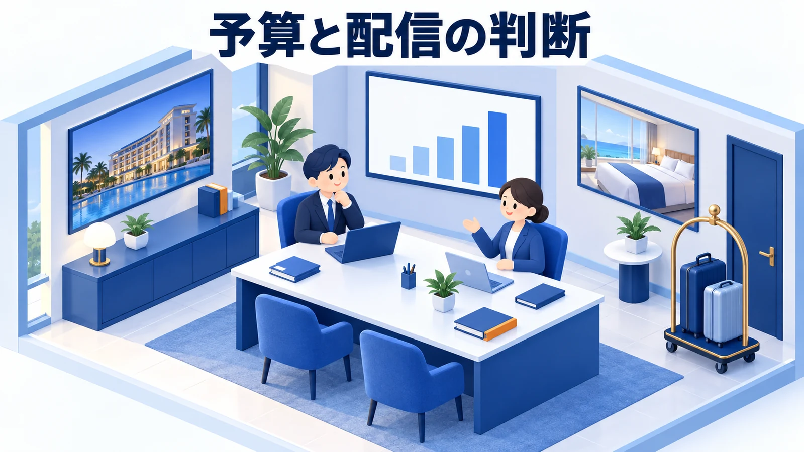 予算は試行・停止・増額の基準を決めて管理するの図解