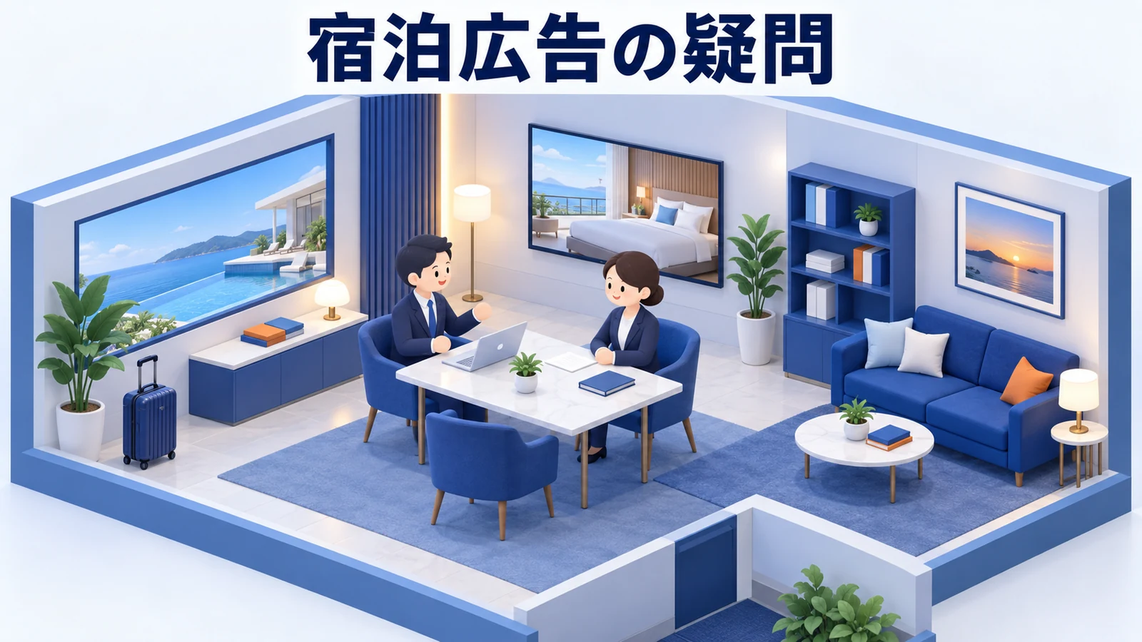 宿泊施設広告のよくある質問の図解