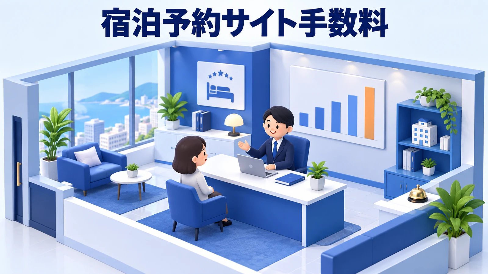 宿泊予約サイトの手数料の図解