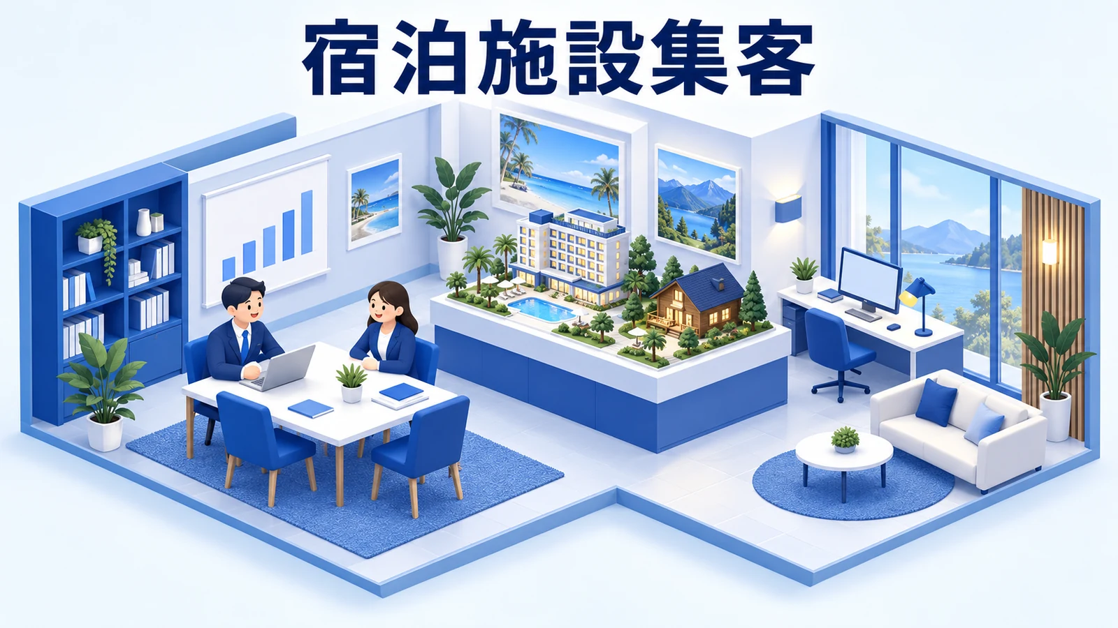 宿泊施設集客の図解