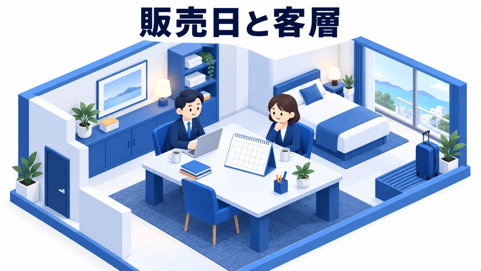 宿泊施設集客は売りたい日付と客層を絞るの図解
