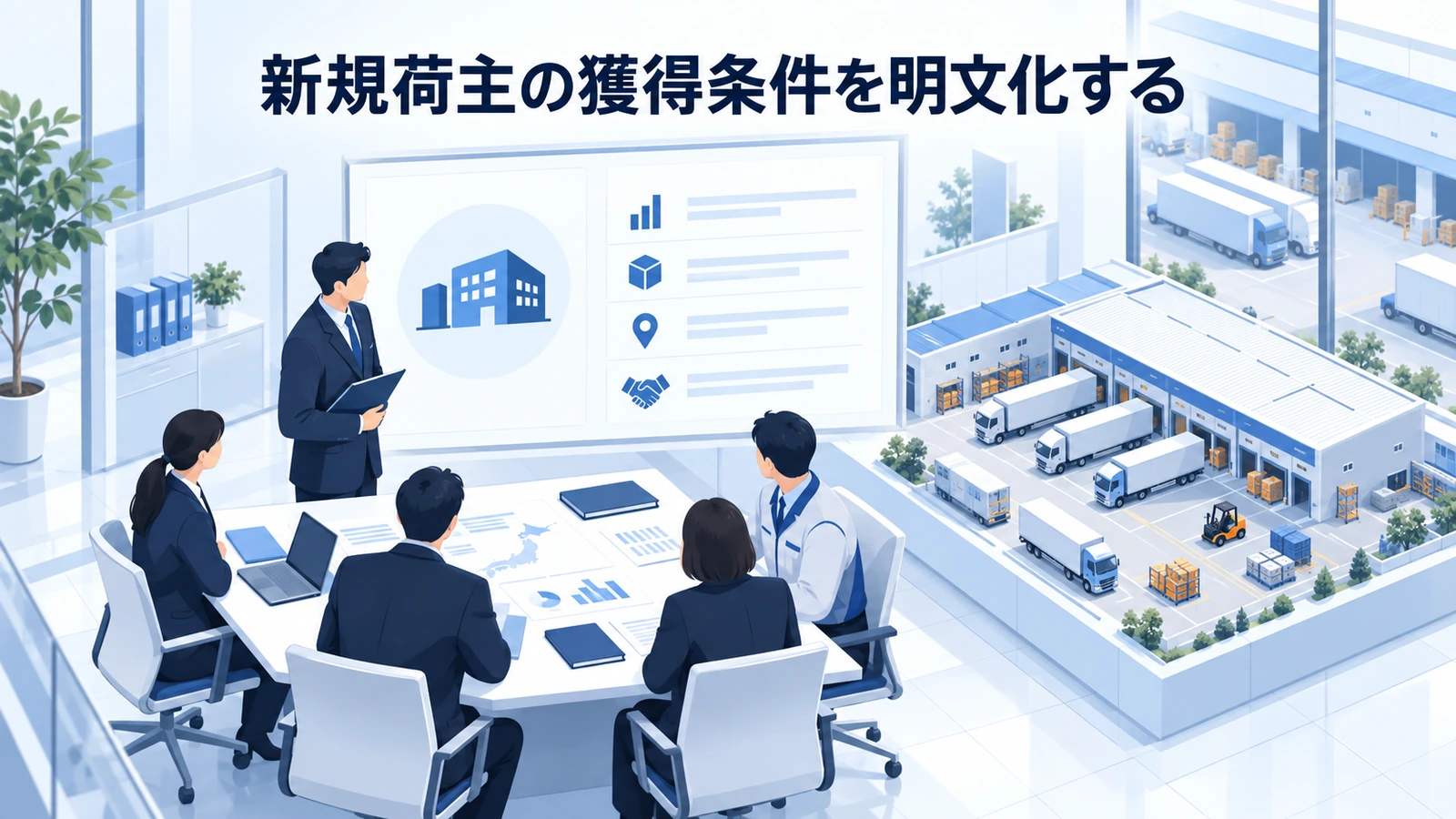 「新規荷主の獲得条件を明文化する」の要点を整理したImage 2.0図解