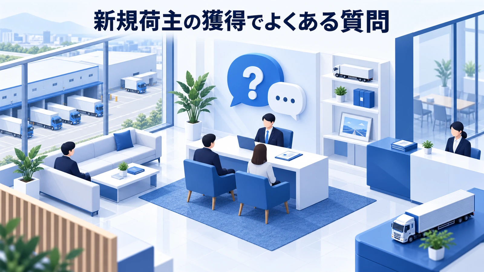 「新規荷主の獲得でよくある質問」の要点を整理したImage 2.0図解